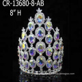 Custom Size Color Big Stone Pageant Rhinestone Crown